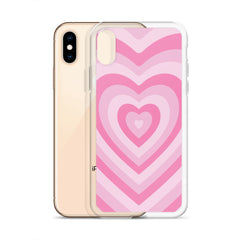 Pink Hearts Clear Case