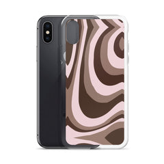 Brown Swirl Clear Case