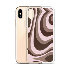 Brown Swirl Clear Case