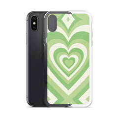 Green Heart Clear Case