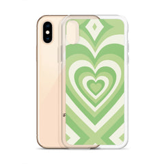 Green Heart Clear Case