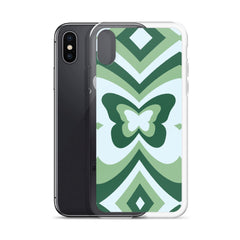 Green Butterfly Clear Case