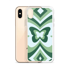 Green Butterfly Clear Case