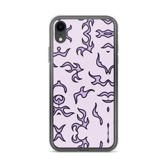 Purple Flame Clear Case