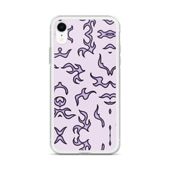 Purple Flame Clear Case