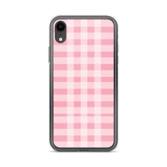 Pink Plaid Clear Case