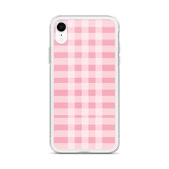 Pink Plaid Clear Case