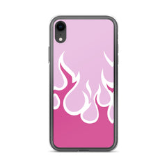 Pink Flames Clear Case