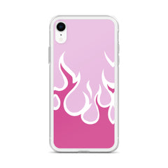 Pink Flames Clear Case