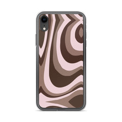 Brown Swirl Clear Case