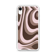 Brown Swirl Clear Case