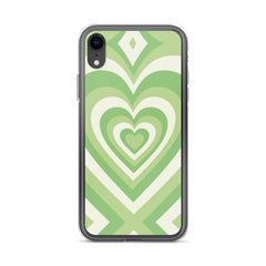 Green Heart Clear Case