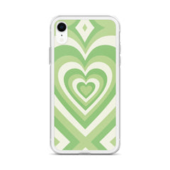 Green Heart Clear Case