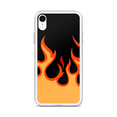 Orange Flames Clear Case