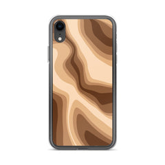 Brown Whirl Clear Case