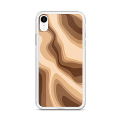 Brown Whirl Clear Case