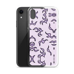 Purple Flame Clear Case