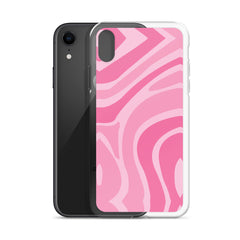 Pink Swirl Clear Case