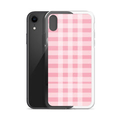 Pink Plaid Clear Case