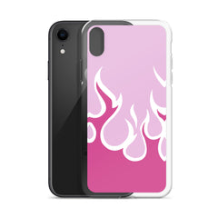 Pink Flames Clear Case