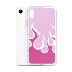 Pink Flames Clear Case