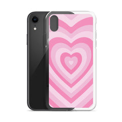 Pink Hearts Clear Case