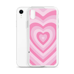 Pink Hearts Clear Case