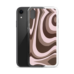 Brown Swirl Clear Case