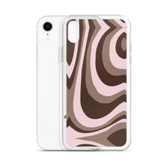 Brown Swirl Clear Case