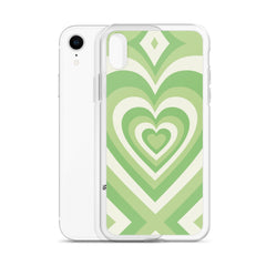 Green Heart Clear Case