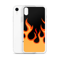 Orange Flames Clear Case